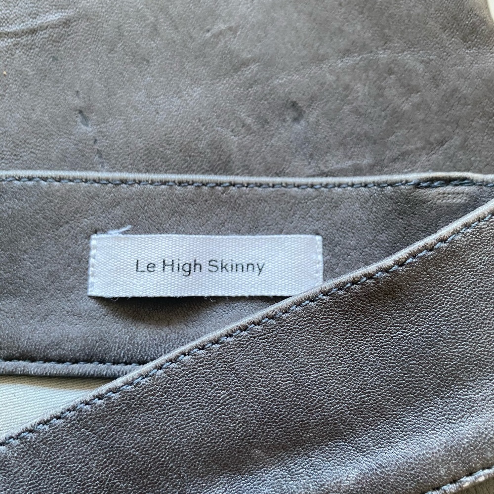 FRAME leather skinny jeans